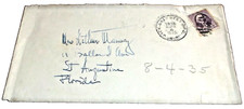 AUGUST 1935 FLORIDA EAST COAST FEC TRAIN 76 JACKSONVILLE & KEY WEST RPO ENVELOPE picture