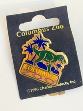 Vtg 1996 Columbus Zoo pin T-Rex Dinosaur Jurassic Era Amusement Park picture