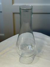 Clear Glass Hurricane Chimney for Kerosene Oil Lamp~2.5” Fitter Base~10” Tall picture