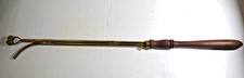 Vtg Houchin Brass No 290 Gas Lamp Chandelier Light Lighter Wood Handled picture
