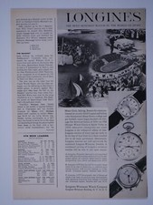 Longines Vintage 1958 Most Honored In The World 3/4p Original Print Ad 8.5 x 11