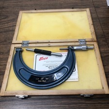Vintage Enco Chuan Brand Micrometer 5”-6” .0001 Model 600 0016 w/ Standard Bar picture