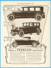 1926 Peerless Motor Car Cleveland OH Six-80 Boattail Speedster 8-69 6-72 Ad picture