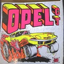 Vintage Porter's Roach Iron-On Decal Opel GT Rat's Hole Bo Rat 1970s Art  picture