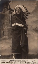 1906 Rotograph Postcard Native American Theodore Roberts The Squawman RPPC picture