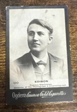 1901 Ogden's Guinea Gold Cigarette Cards Tobacco Thomas Edison #120 picture