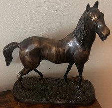 1970s Bronze Stallion Horse on Base Approximately 16.25”H x 16”L x 8”W picture