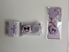 Daiso sanrio Kuromi Contact Lens Case & Compact mirror Accessory Japan picture