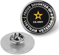 Proud Daughter of a Vietnam Veteran Tie Suit Shirt Lapel Pin - Silver picture