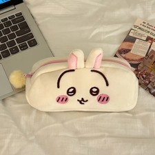 Chiikawa Cartoon Pencil Case Hachiware Plush Pen Bag Student Desktop Storage picture