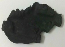 Antique Rare Vintage A map WEST VIRGINIA Natural Wood Handcrafted COAL Decor 7