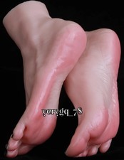 A Pair Simulation Silicone Foot Model Female Beautiful Feet Lady Jade Feet Gifts picture