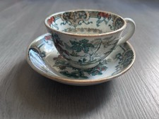 Antique Petrus Regout Pekin Cup And Saucer Chinoiserie Holland 1883-1900 picture