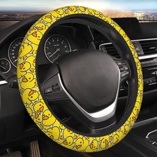 Cute Yellow Duck Steering Wheel Cover  AntiSlip Neoprene, 15 Inch Universal picture
