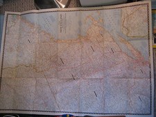 VINTAGE NEW ENGLAND WALL MAP National Geographic June 1955 Huge picture