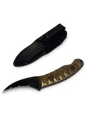 TURNER CNC/ED CALDERON SERRATED ELVIA BRASS SCALES + Extra scales/2 sheaths picture