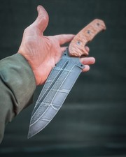 Custom Smilodon Compound | Textured Brown G10 Scales | Collector Gift for Him picture