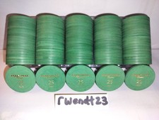 100 Hollywood Casino NCV 25 Hot Stamp PAULSON Real Casino Clay Green Stamps picture