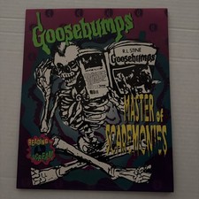 Vtg 1996 Goosebumps Folder Master of Scaremonies NOS Unpunched Holes Skeleton picture