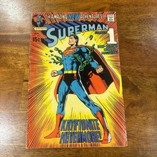 SUPERMAN #233 (1971) **Iconic Adams Cover**  white pages  picture