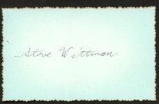 Steve Wittman d1995 signed autographs auto 2x4 Cut American Aircraft Engineer picture