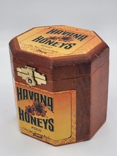 Rare Havana Honeys Wooden Cigar Tin Box Poco 50 Peach 8 Sided Octagon picture