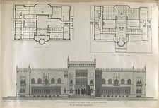 New York Public Library 1897 Competition Design Floor Plans Elevation picture