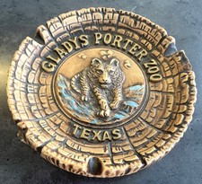 Vintage, **RARE**, 5 Inch Ashtray, Gladys Potter Zoo, Brownsville, Texas picture