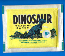1961 VINTAGE DINOSAUR UNOPENED CARD PACK  NU-CARDS IN TOP LOADER-CLEAN PACK picture