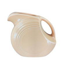 Vintage Fiesta Disc Pitcher Carafe Light Salmon Pink Glaze USA Pottery Marked picture