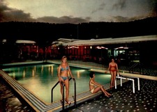 Swimming Pool by Night, Hayman Island, Great Barrier Reef, Australia Postcard picture