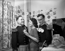Comedians Eric Morecambe Ernie Wise Present Their Collection Beer - 1957 Photo picture