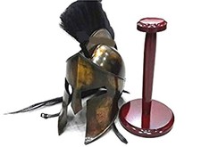 300 Armor King Leonidas Spartan Helmet Replica With Stand Free Halloween Cost... picture