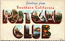 Linen PC Large Letter Greetings From Southern California Postcard Club picture