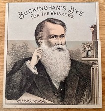 1880’s Mechanical Victorian Trade Card-Buckingham’s Dye for the Whiskers, #1 picture