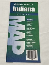 Rand McNally State Map Indiana Map Paper Map 1996 Travel Map picture