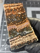 Rare Chocolate River Jasper Face Polished Slab Indonesia Orbs Ocean Jasper picture