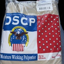 Moisture Wicking Polyester Athlete's T Shirt ( 3 Pack ) Sand - Large NEW USGI picture