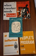 Lot Of 5 1940s CIO Political Action Committee Pamphlets by Joseph Gaer picture