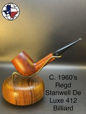 Vintage C. 1960s Regd Stanwell De Luxe 412 Billiard Tobacco Pipe picture
