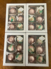 24 VITBIS GLASS CHRISTMAS ORNAMENTS HANDCRAFTED MADE IN POLAND BEAUTIFUL New picture