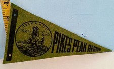 Vintage Colorado Pikes Peak Region Small Pennant  picture