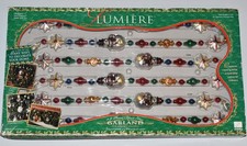 Vtg Lumiere 9ft Hand Blown Glass Christmas Garland 1998 Limited Edition HTF picture