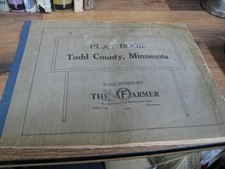 TODD County Minnesota MN 1925 LAND PLAT B00K ATLAS RURAL DIRECTORY THE FARMER picture