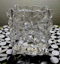 Crystal crinkled paper bag vase from the Rosenthal Studio-Line. 3.5 High, 3 Wide picture