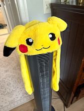 Pokémon Pikachu Plush Hat Moving Ears Yellow Plush Cap with Ear Flaps from Japan picture