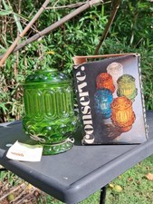 l.E. Smith Fairy Lamp Conserve Moon And Stars Green W/Box Tag 6.5