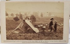 RARE ORIGINAL 1862 MATTHEW BRADY CIVIL WAR UNION ARMY CAMP CDV PHOTOGRAPH picture