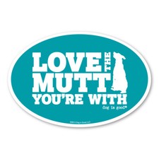 Love the Mutt You're With Oval Magnet picture