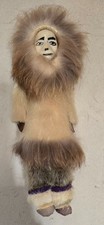 Vintage Alaskan Inuit Doll - Real Fur Removable Clothing - Reindeer Horn Body picture